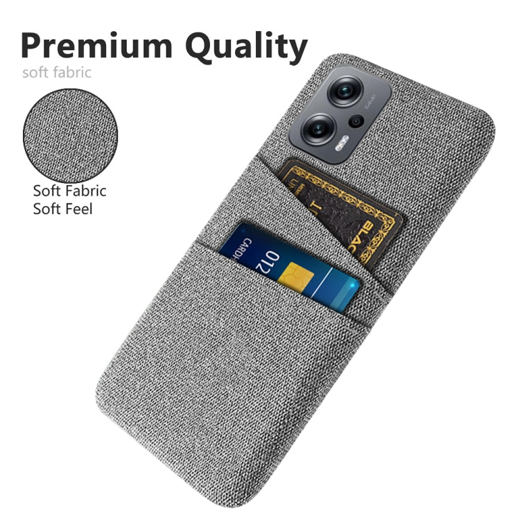 For Xiaomi Redmi Note 11T Pro Cloth Texture Card Slot PC+Nylon Phone Case