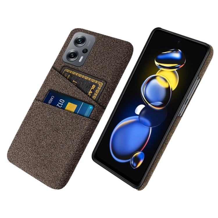 For Xiaomi Redmi Note 11T Pro Cloth Texture Card Slot PC+Nylon Phone Case