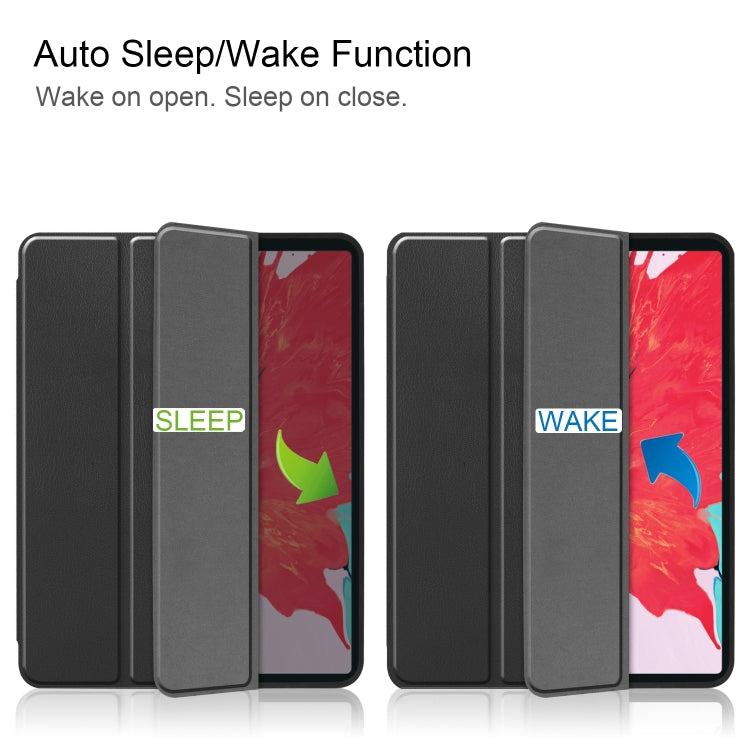 For iPad Pro 11 inch 2020 Custer Pattern TPU Smart Tablet Holster with Sleep Function & Tri-Fold Bracket & Pen Slot