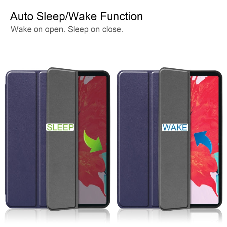 For iPad Pro 11 inch 2020 Custer Pattern TPU Smart Tablet Holster with Sleep Function & Tri-Fold Bracket & Pen Slot