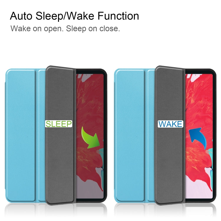 For iPad Pro 11 inch 2020 Custer Pattern TPU Smart Tablet Holster with Sleep Function & Tri-Fold Bracket & Pen Slot