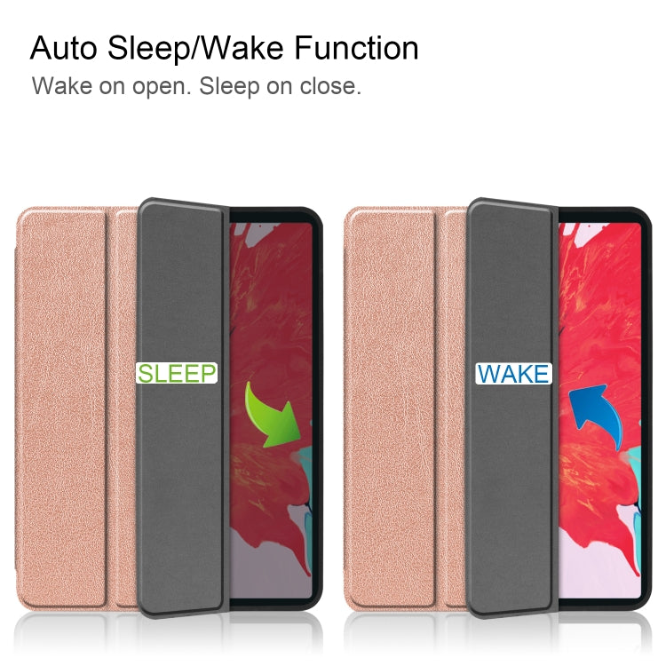 For iPad Pro 11 inch 2020 Custer Pattern TPU Smart Tablet Holster with Sleep Function & Tri-Fold Bracket & Pen Slot