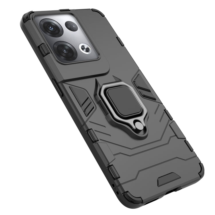 For OPPO Reno8 Pro+ Shockproof PC + TPU Protective Phone Case with Magnetic Ring Holder