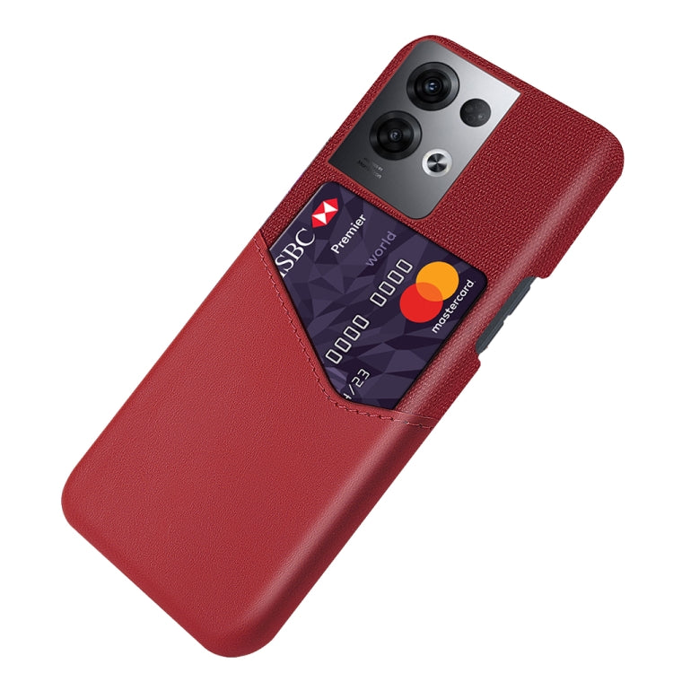 For OPPO Reno8 Pro+ Cloth Texture Card Slot PC + PU Phone Case