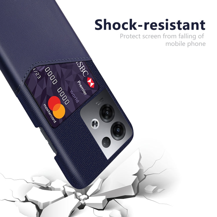 For OPPO Reno8 Pro+ Cloth Texture Card Slot PC + PU Phone Case