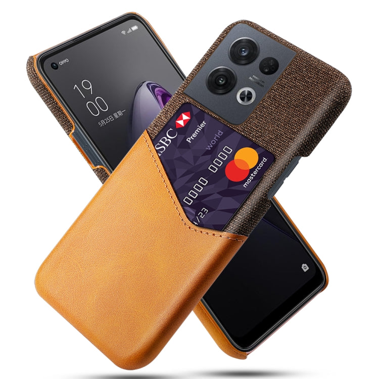 For OPPO Reno8 Pro Cloth Texture Card Slot PC + PU Phone Case