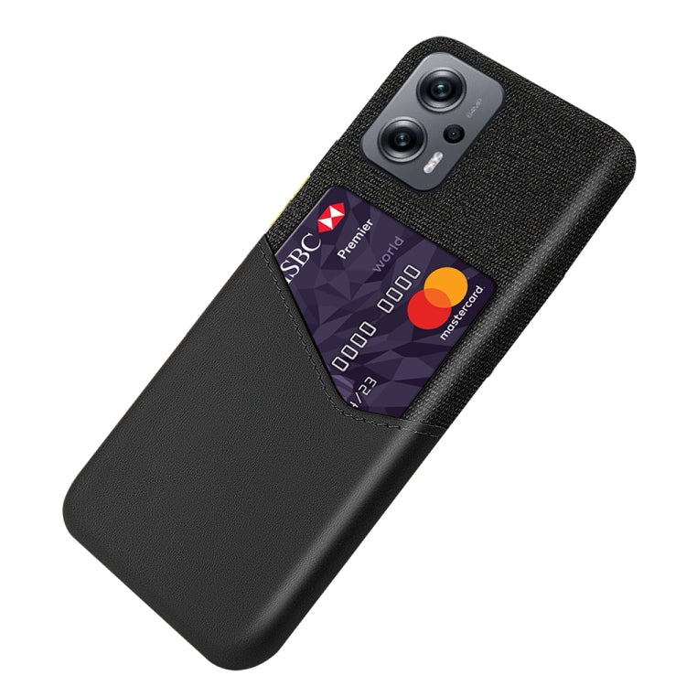 For Xiaomi Redmi Note 11T Pro+ Cloth Texture Card Slot PC + PU Phone Case
