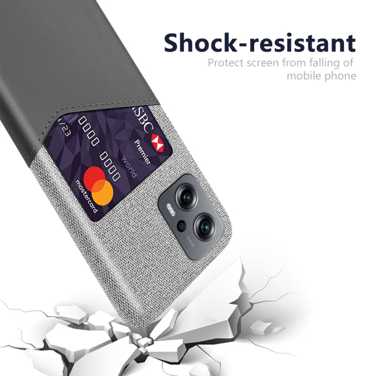 For Xiaomi Redmi Note 11T Pro+ Cloth Texture Card Slot PC + PU Phone Case