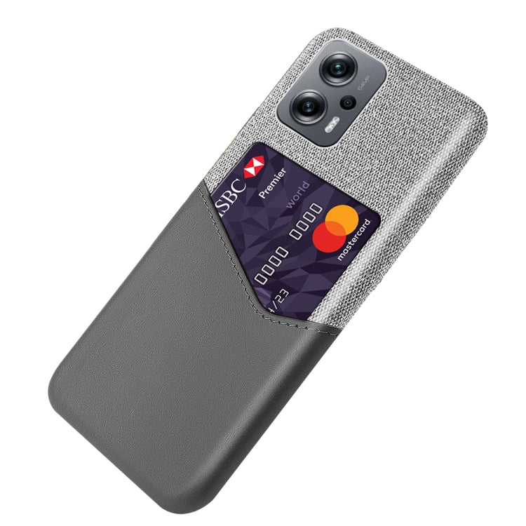 For Xiaomi Redmi Note 11T Pro Cloth Texture Card Slot PC + PU Phone Case