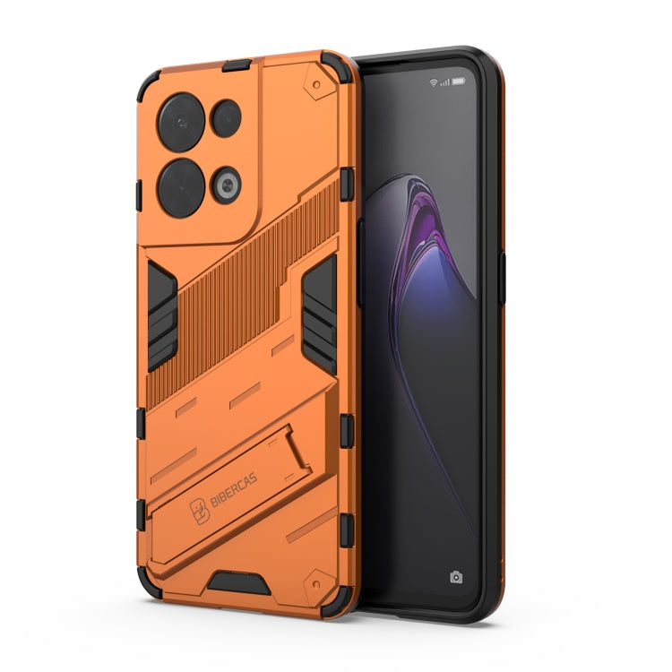 For OPPO Reno8 Punk Armor 2 in 1 PC + TPU Shockproof Phone Case with Invisible Holder