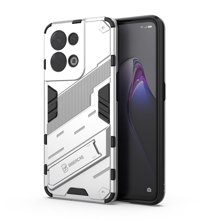 For OPPO Reno8 Punk Armor 2 in 1 PC + TPU Shockproof Phone Case with Invisible Holder