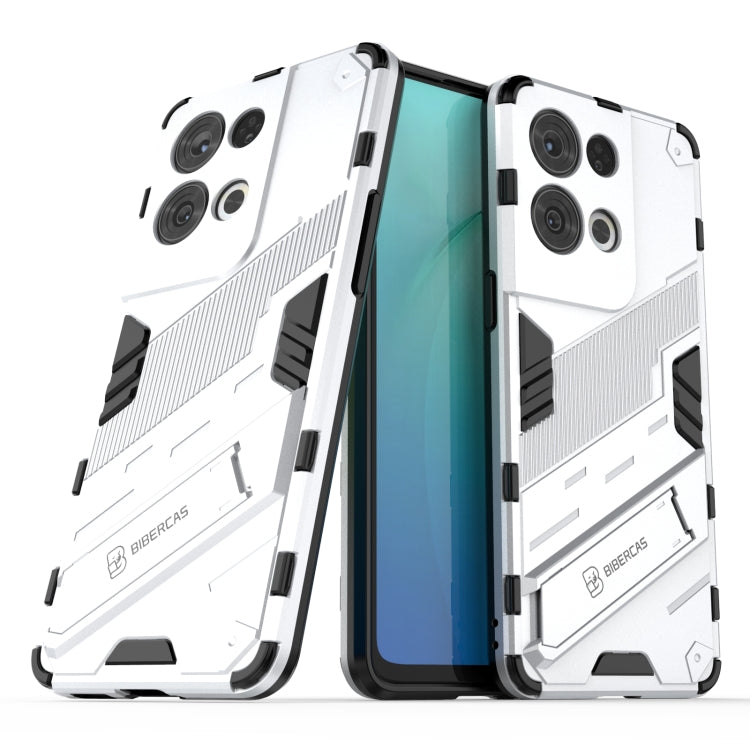 For OPPO Reno8 Pro Punk Armor 2 in 1 PC + TPU Shockproof Phone Case with Invisible Holder