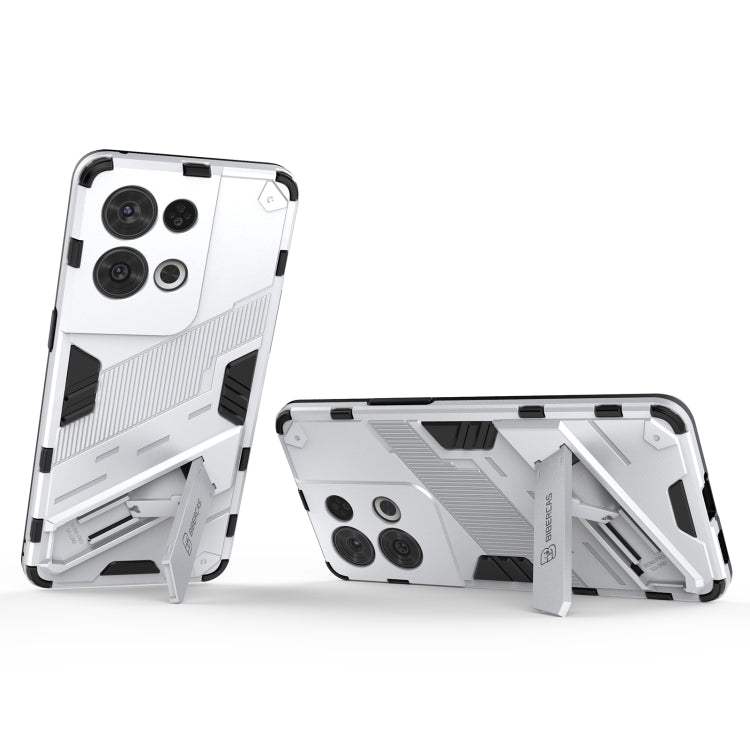 For OPPO Reno8 Pro Punk Armor 2 in 1 PC + TPU Shockproof Phone Case with Invisible Holder