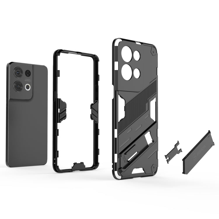 For OPPO Reno8 Pro Punk Armor 2 in 1 PC + TPU Shockproof Phone Case with Invisible Holder