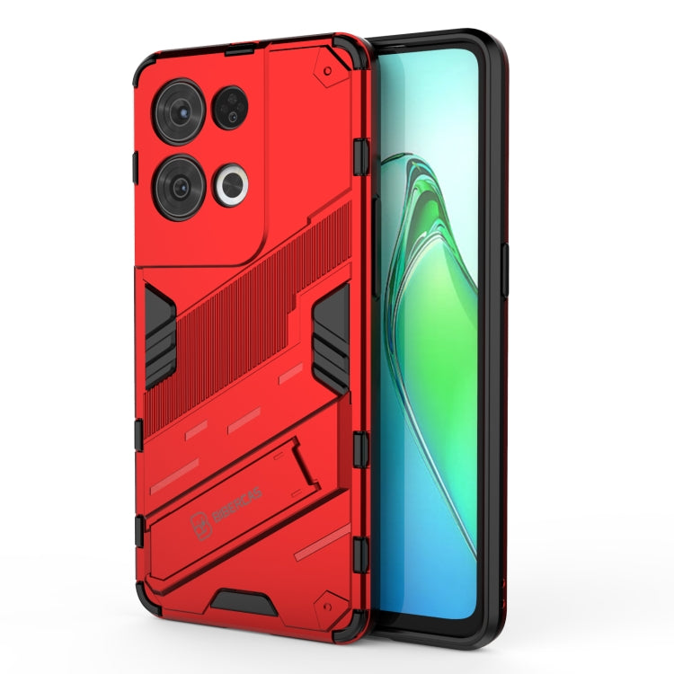 For OPPO Reno8 Pro Punk Armor 2 in 1 PC + TPU Shockproof Phone Case with Invisible Holder