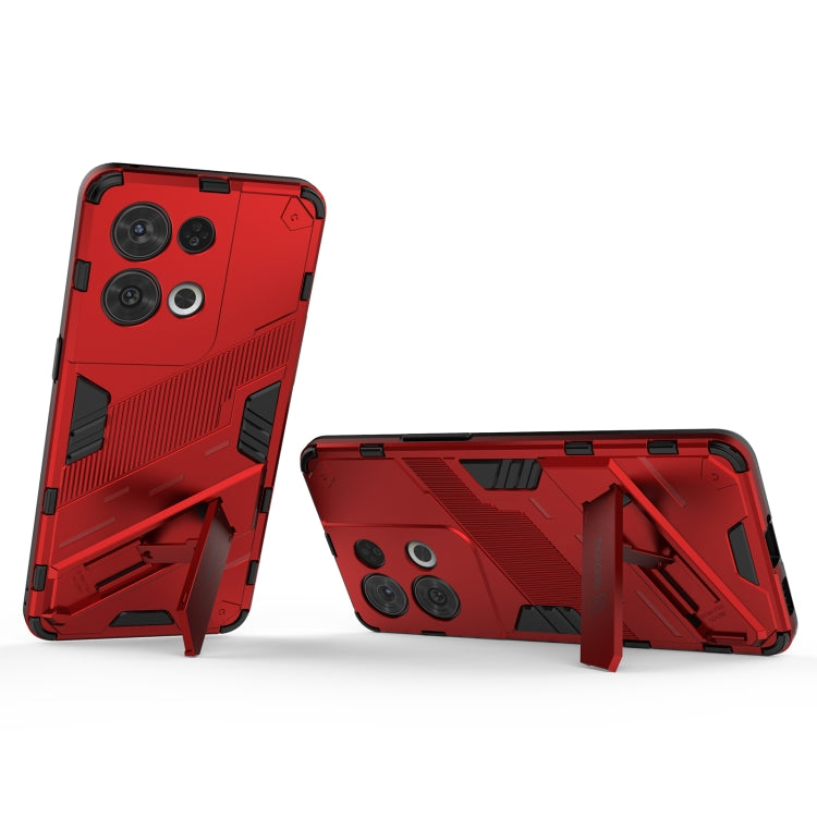 For OPPO Reno8 Pro Punk Armor 2 in 1 PC + TPU Shockproof Phone Case with Invisible Holder
