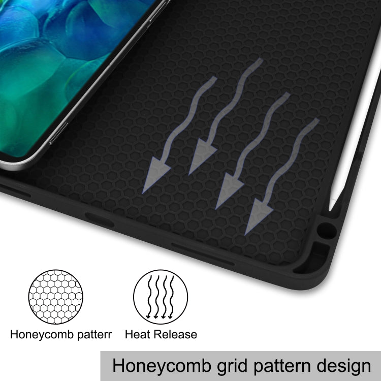 For iPad Pro 11 inch 2020 Painted TPU Smart Tablet Holster With Sleep Function & Tri-Fold Bracket & Pen Slot