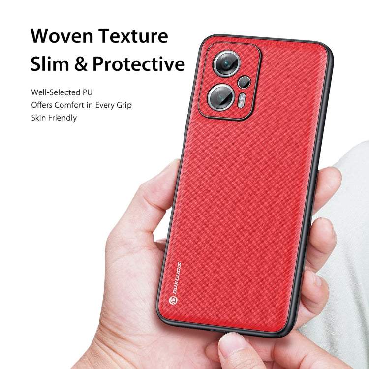 For Xiaomi Redmi Note 11T Pro / Note 11T Pro+ DUX DUCIS Fino Series PU + TPU Phone Case