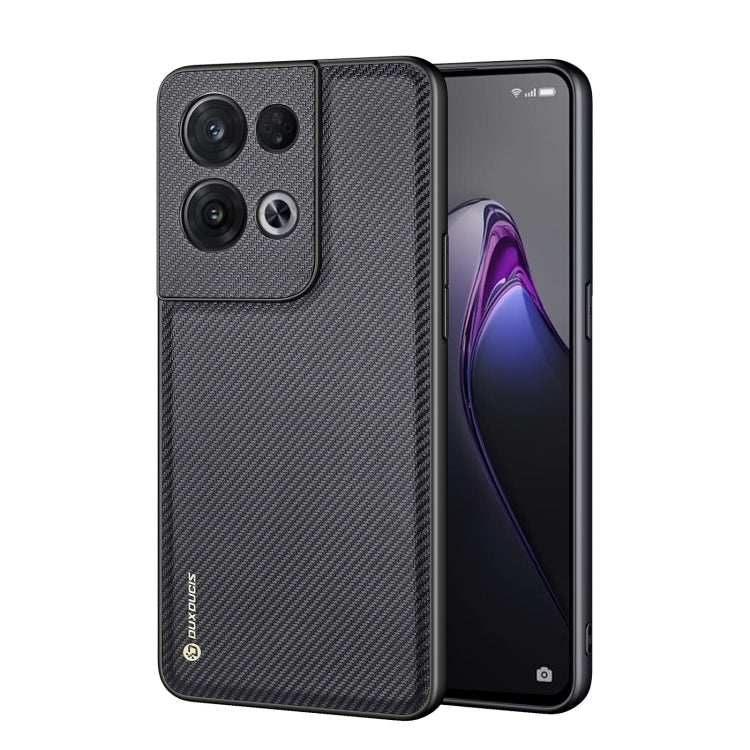 For OPPO Reno8 Pro DUX DUCIS Fino Series PU + TPU Phone Case(Black)