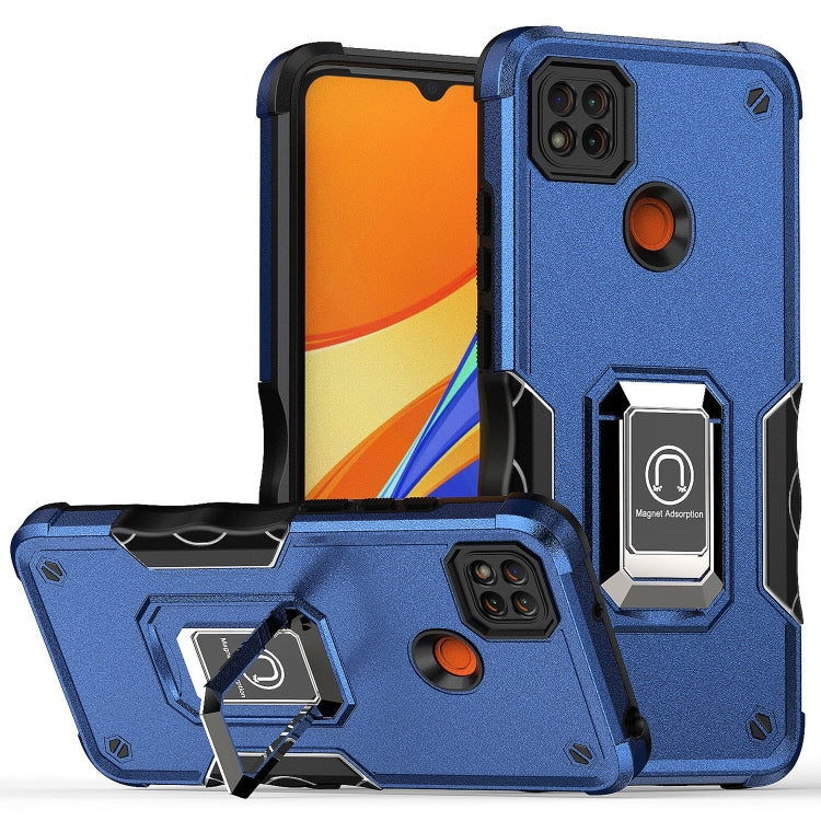 For Xiaomi Redmi 9C Ring Holder Non-slip Shockproof Armor Phone Case