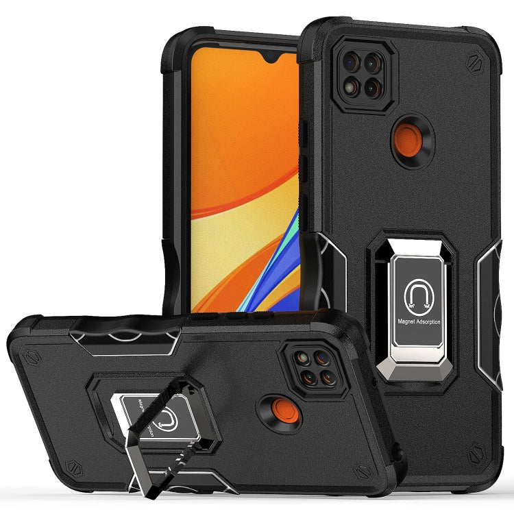 For Xiaomi Redmi 9C Ring Holder Non-slip Shockproof Armor Phone Case