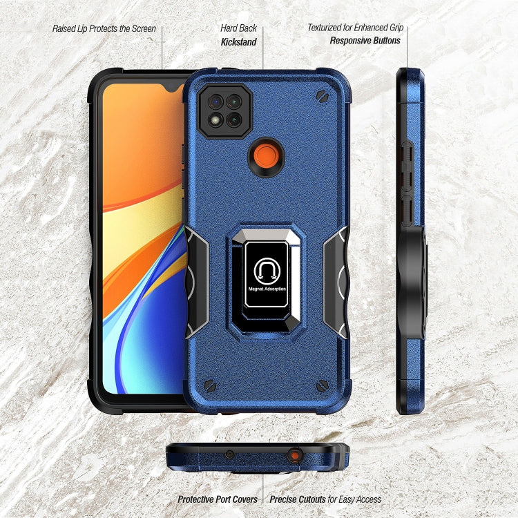 For Xiaomi Redmi 9C Ring Holder Non-slip Shockproof Armor Phone Case