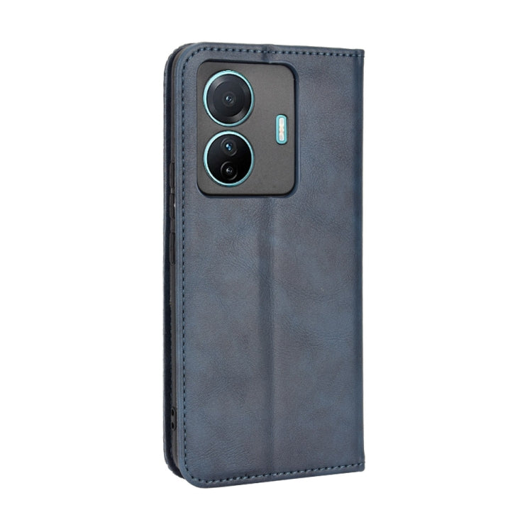 For vivo S15e Magnetic Buckle Retro Crazy Horse Leather Phone Case