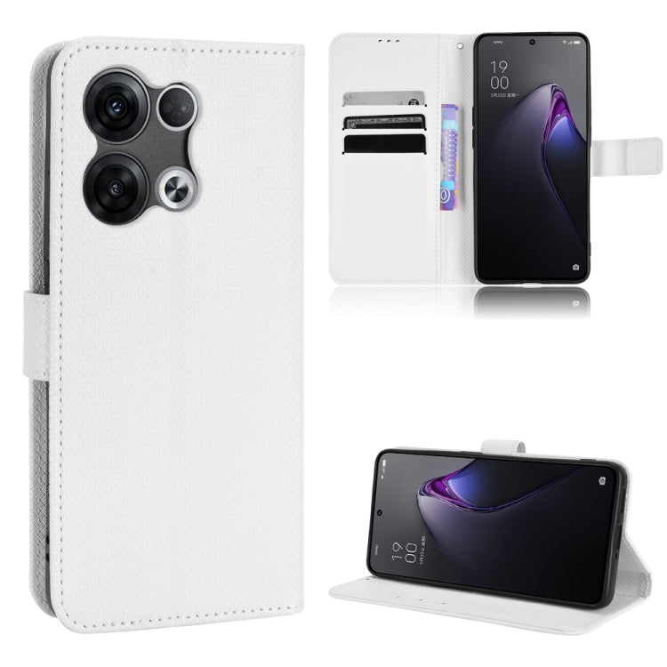 For OPPO Reno8 Diamond Texture Leather Phone Case