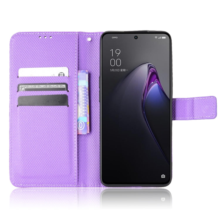 For OPPO Reno8 Diamond Texture Leather Phone Case