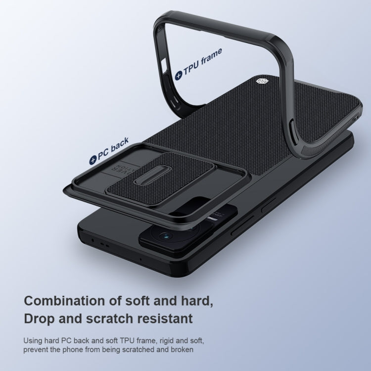 For Xiaomi Redmi K40S NILLKIN Texture Pro PC + TPU Camshield Phone Case(Black)