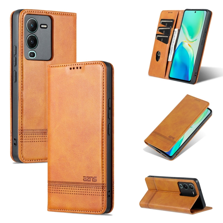 For vivo S15 Pro AZNS Magnetic Calf Texture Leather Phone Case