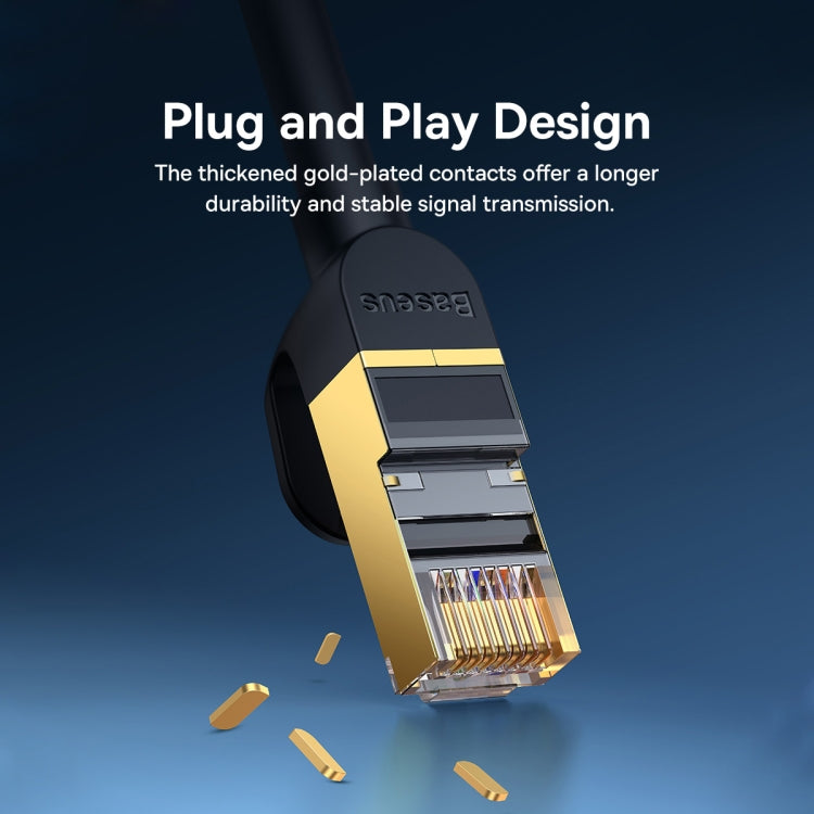 Baseus High Speed Seven Types RJ45 10 Gigabit Round Network Cable, Cable Length:8m