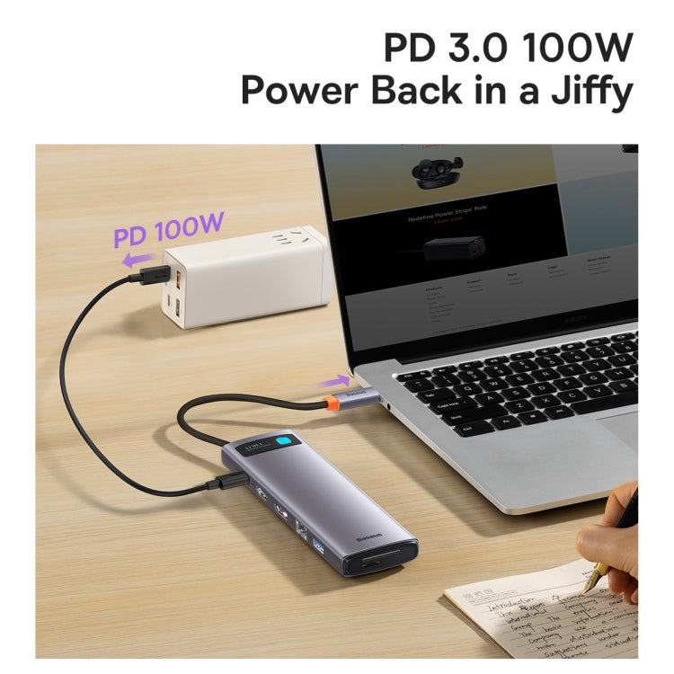 Baseus Metal Gleam Series 12 in 1 Multifunctional USB-C / Type-C HUB Docking Station