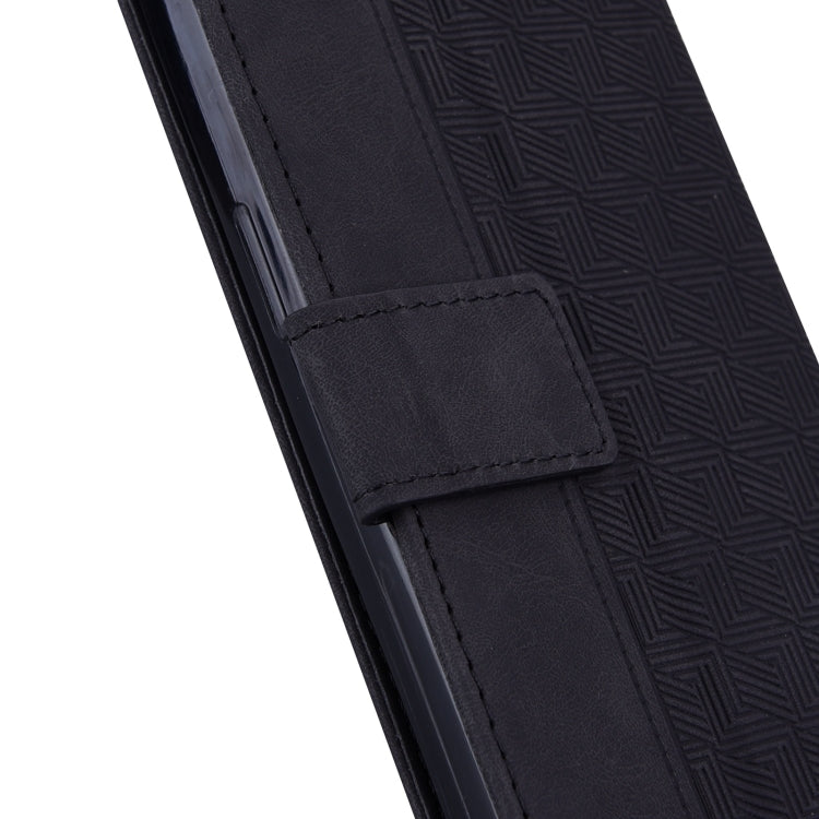 For iPhone 14 Geometric Embossed Leather Phone Case