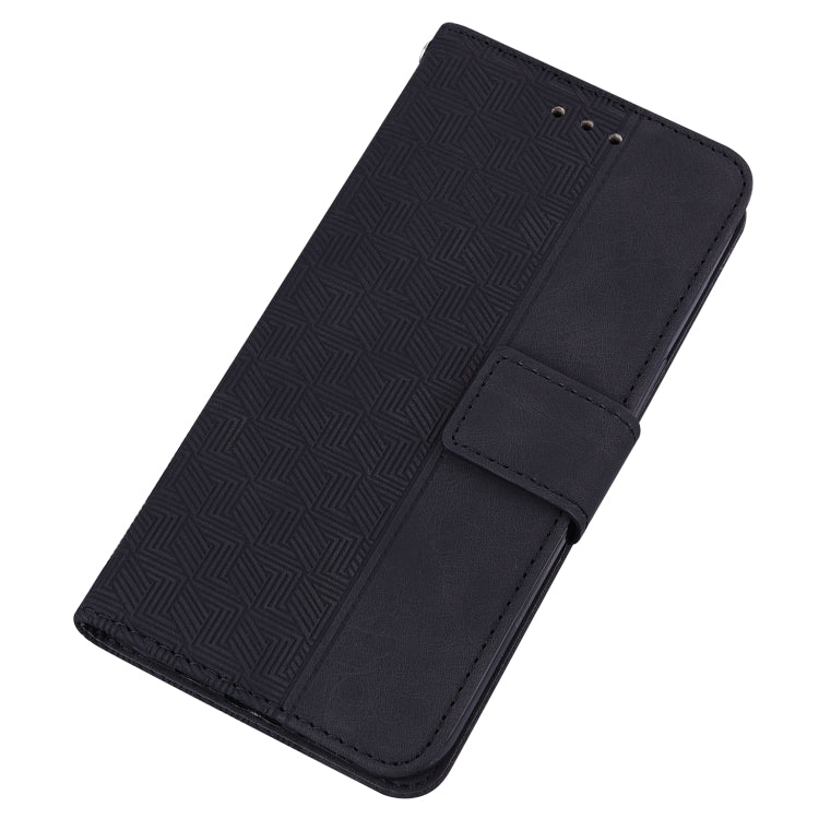 For iPhone 14 Geometric Embossed Leather Phone Case