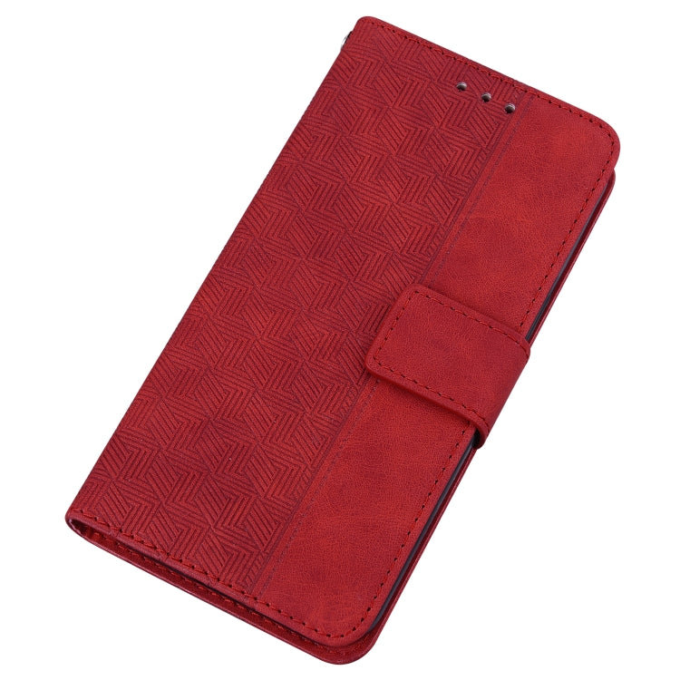 For iPhone 14 Pro Max Geometric Embossed Leather Phone Case