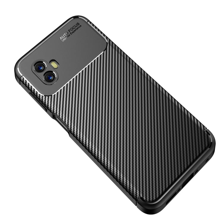 For Samsung Galaxy Xcover6 Pro Precise Hole Carbon Fiber Texture Shockproof TPU Phone Case