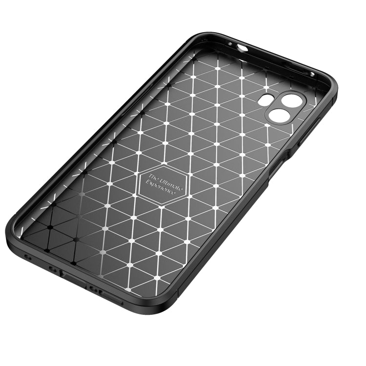 For Samsung Galaxy Xcover6 Pro Precise Hole Carbon Fiber Texture Shockproof TPU Phone Case