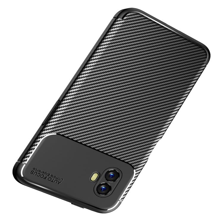 For Samsung Galaxy Xcover6 Pro Precise Hole Carbon Fiber Texture Shockproof TPU Phone Case
