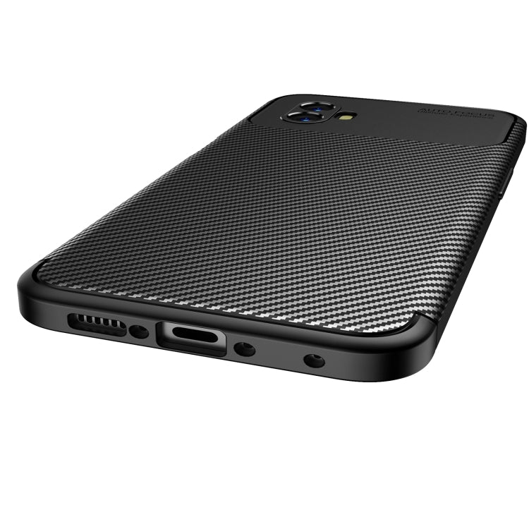 For Samsung Galaxy Xcover6 Pro Precise Hole Carbon Fiber Texture Shockproof TPU Phone Case