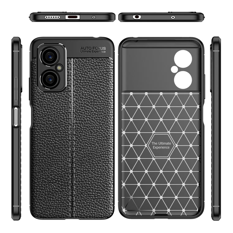 For Xiaomi Poco M4 5G Litchi Texture TPU Phone Case