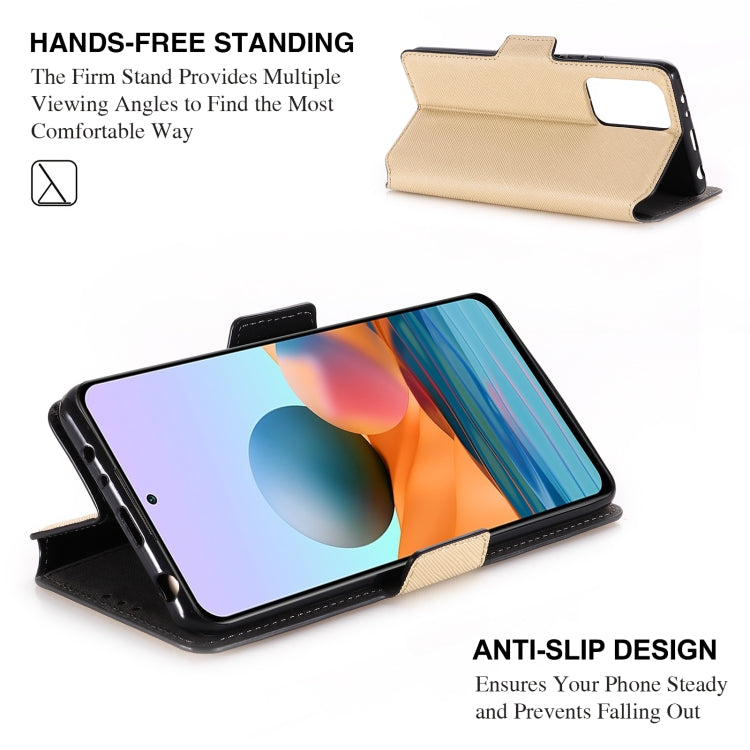 For Xiaomi Redmi Note 10 Pro Max MUXMA MX115 Cross Texture Oil Edge Flip Leather Phone Case