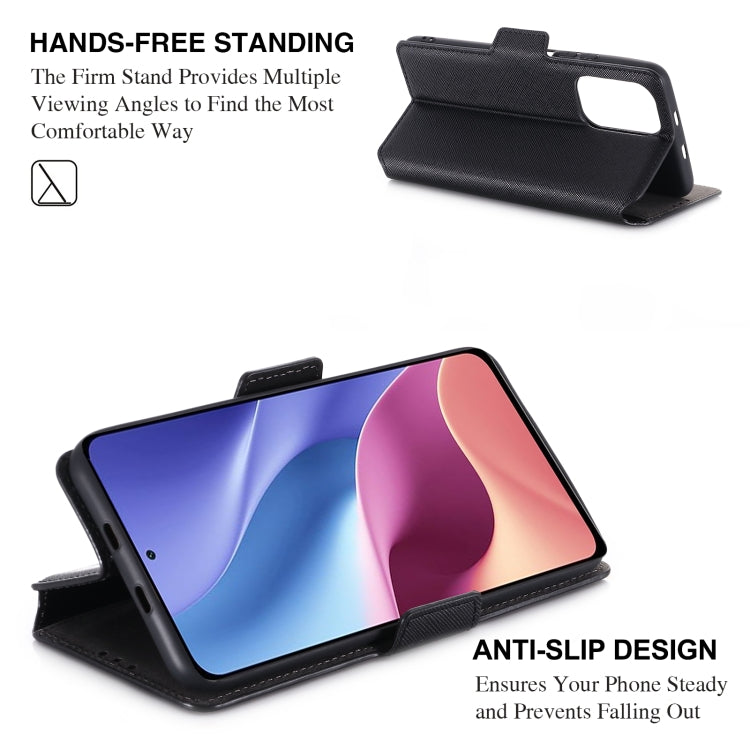 For Xiaomi Redmi K40 / K40 Pro MUXMA MX115 Cross Texture Oil Edge Flip Leather Phone Case