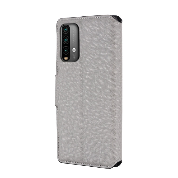 For Xiaomi Redmi Note 9 4G / Redmi 9T MUXMA MX115 Cross Texture Oil Edge Flip Leather Phone Case