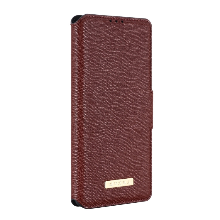 For Xiaomi Redmi Note 9 4G / Redmi 9T MUXMA MX115 Cross Texture Oil Edge Flip Leather Phone Case