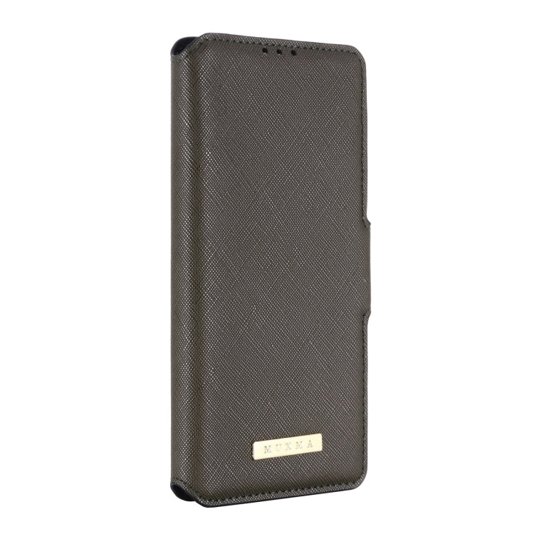 For Xiaomi Redmi Note 9 4G / Redmi 9T MUXMA MX115 Cross Texture Oil Edge Flip Leather Phone Case