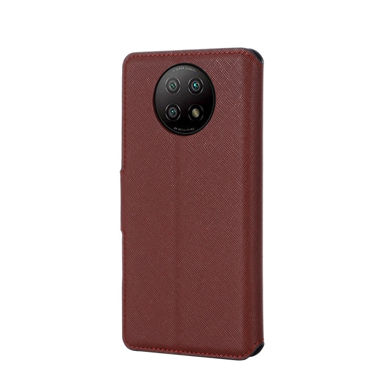 For Xiaomi Redmi Note 9 5G / 9T 5G MUXMA MX115 Cross Texture Oil Edge Flip Leather Phone Case