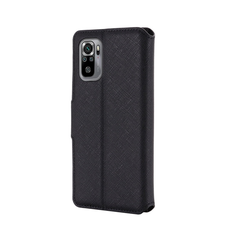 For Xiaomi Redmi Note 10 4G / 10S India MUXMA MX115 Cross Texture Oil Edge Flip Leather Phone Case