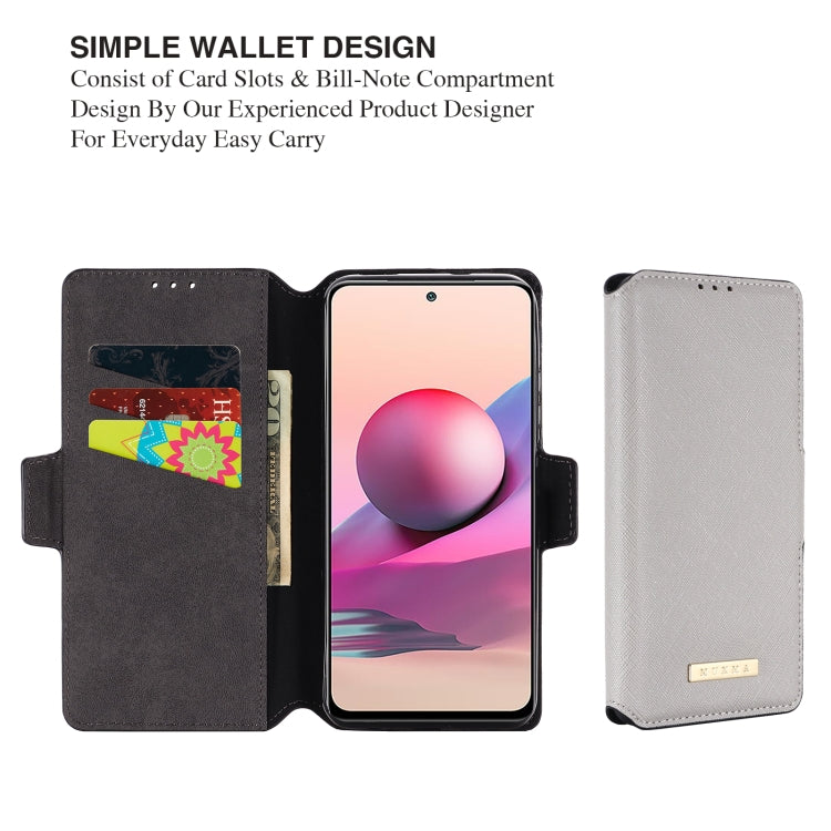 For Xiaomi Redmi Note 10 4G / 10S India MUXMA MX115 Cross Texture Oil Edge Flip Leather Phone Case