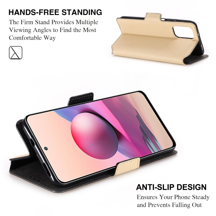 For Xiaomi Redmi Note 10 4G / 10S India MUXMA MX115 Cross Texture Oil Edge Flip Leather Phone Case